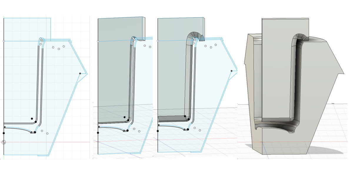 3D render of jiggering template