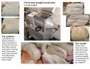 Clay slug cross sections reveal laminations