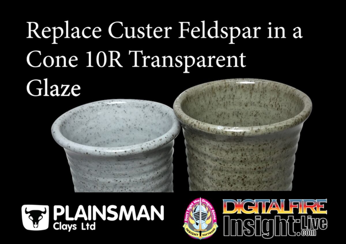 Replacing custer feldspar for another in a glaze recipe