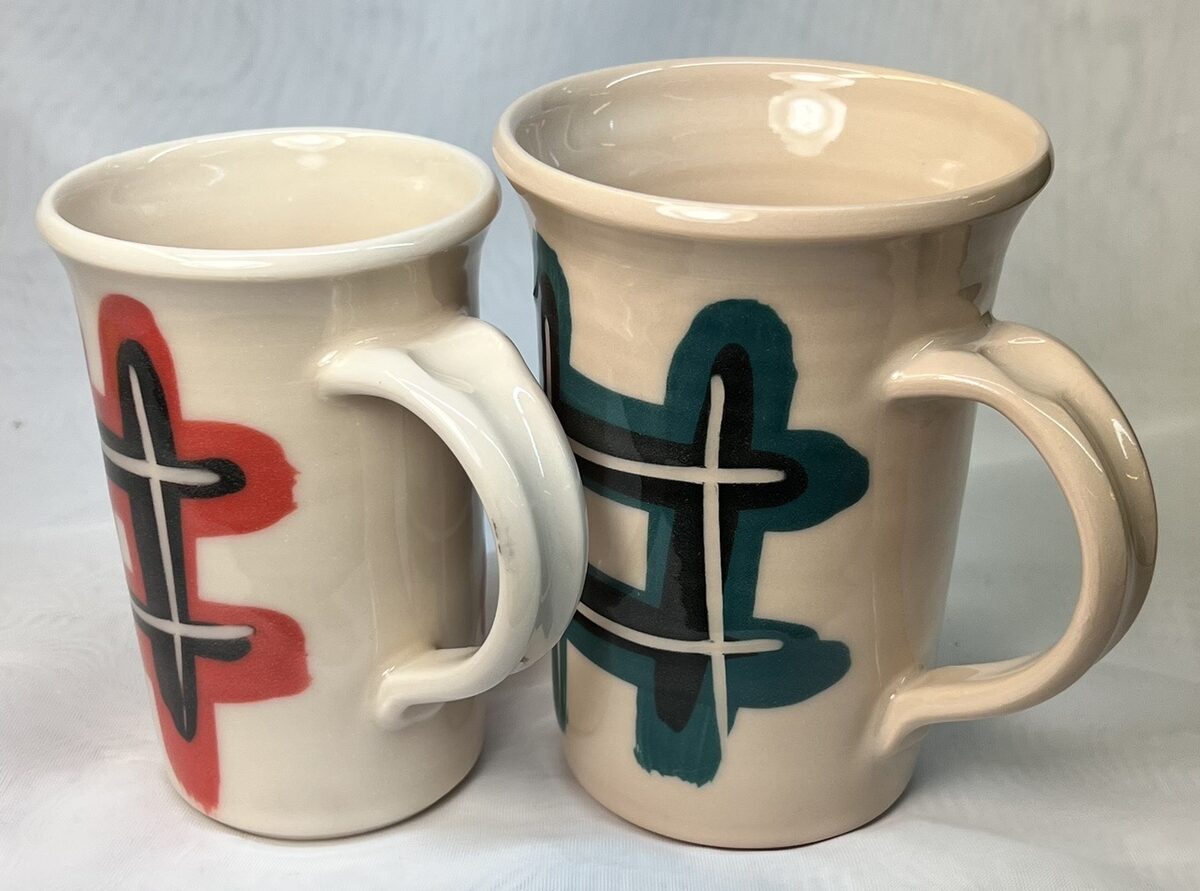 Zero4 porcelain mugs