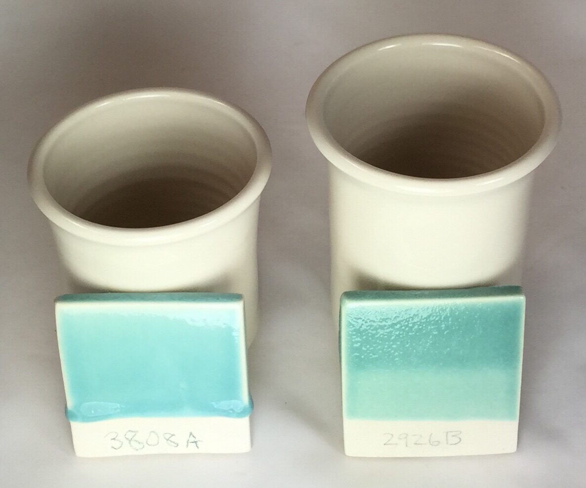Copper is bubbling a pottery glaze