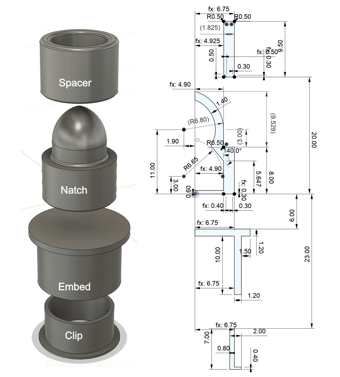 3D printed mold natches