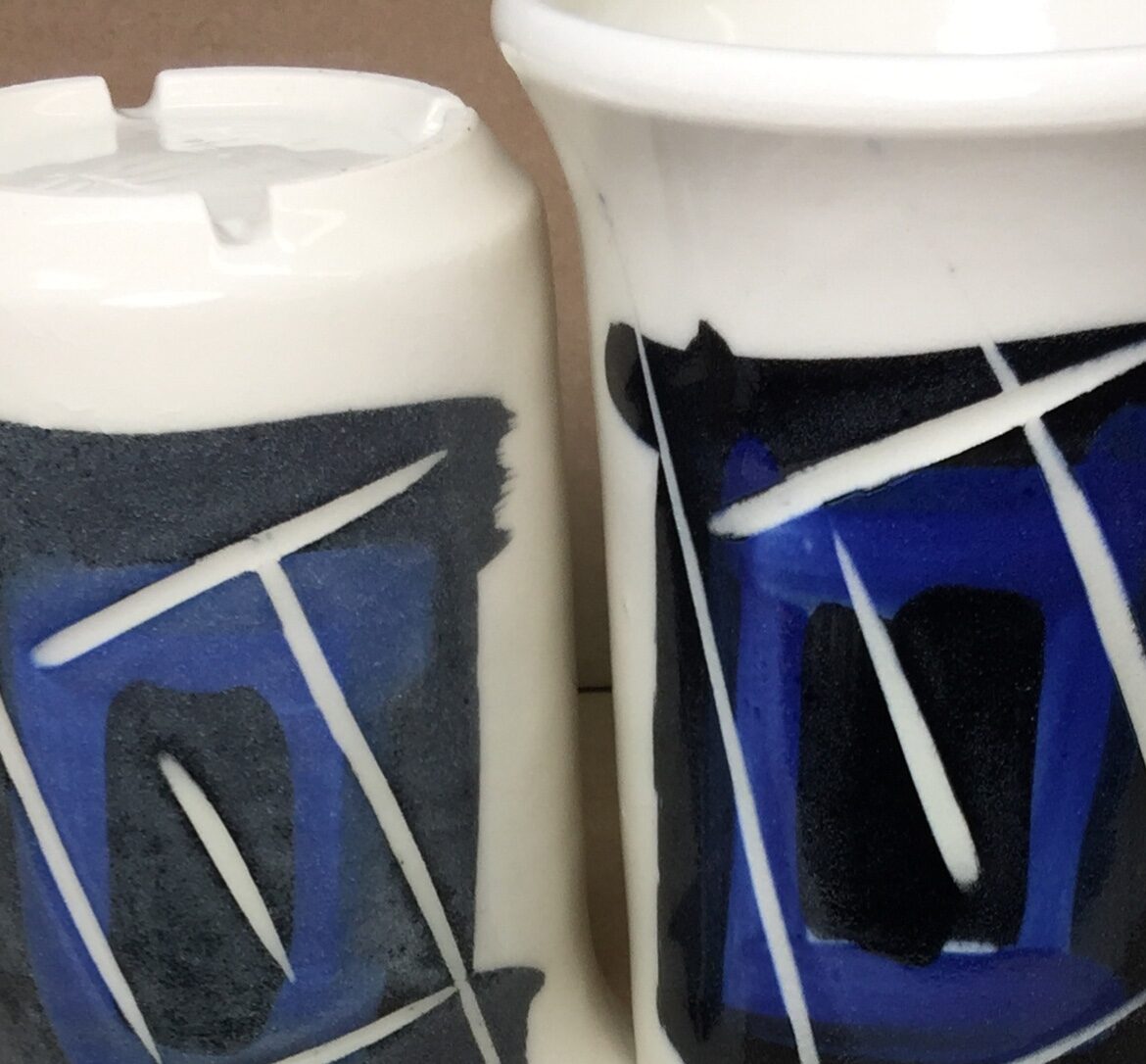A fluid melt glaze over underglaze