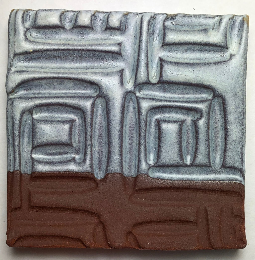 Titainium glaze sample tile
