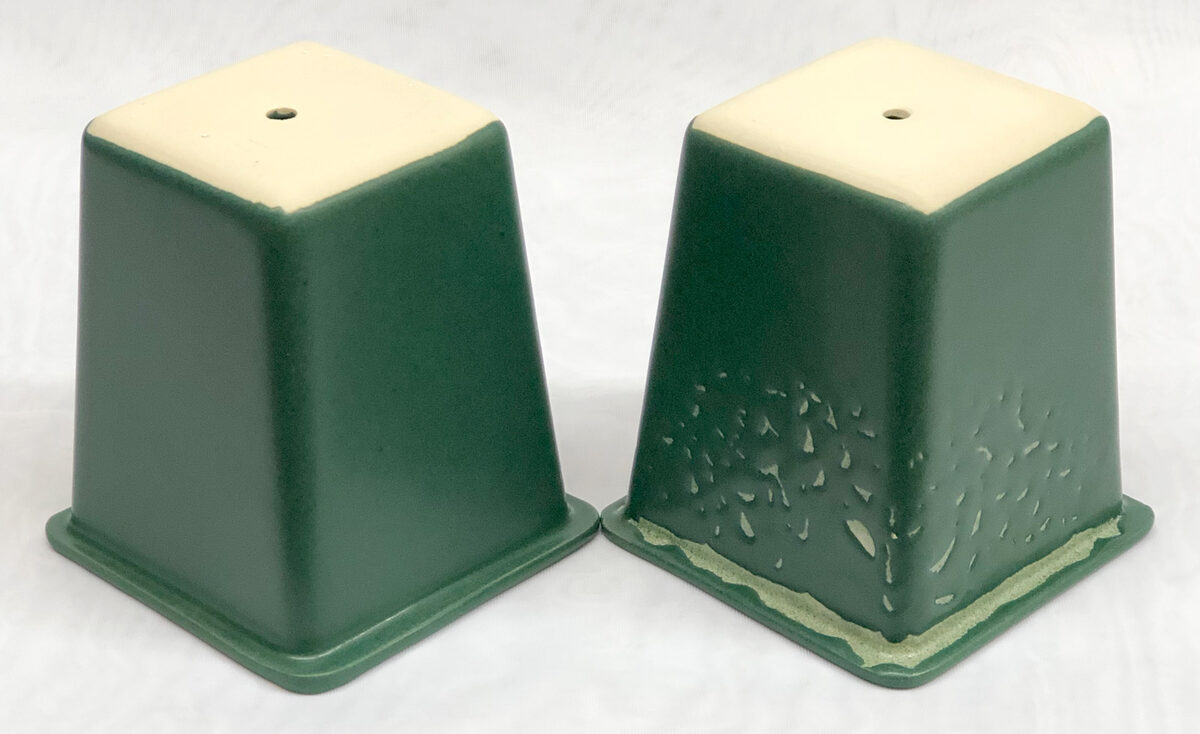 Crawling glaze on cast ware