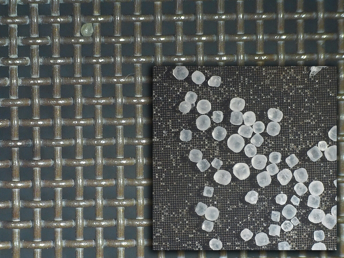A closeup of a 325 mesh screen