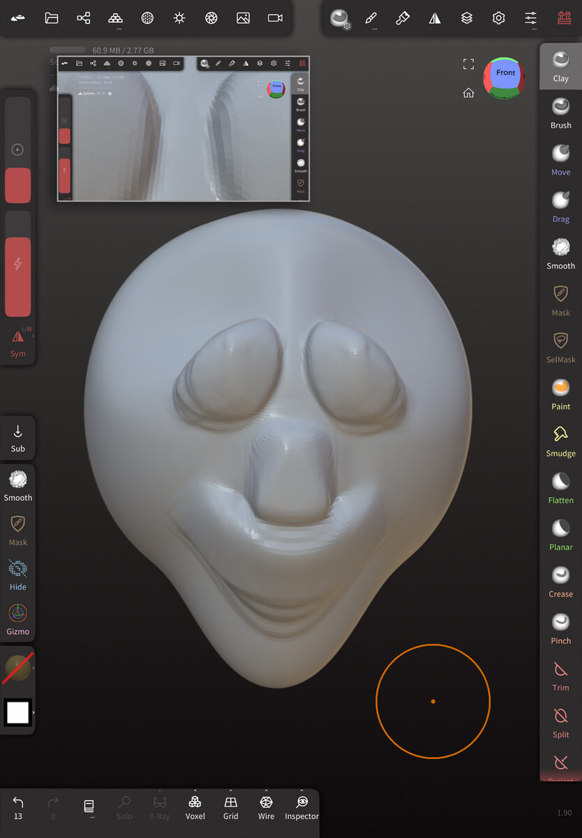 Nomad app for sculpting
