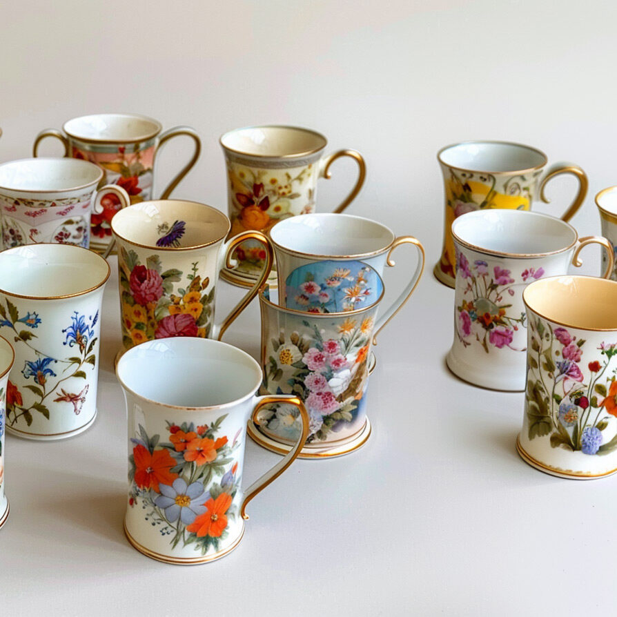 A strange AI porcelain mug