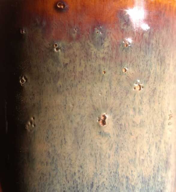 Blistering glaze