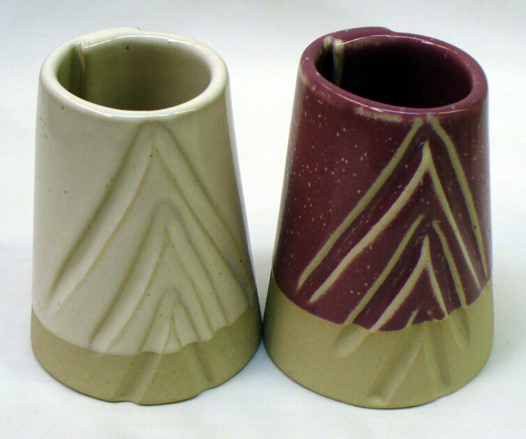 Red chrome tin stained glaze