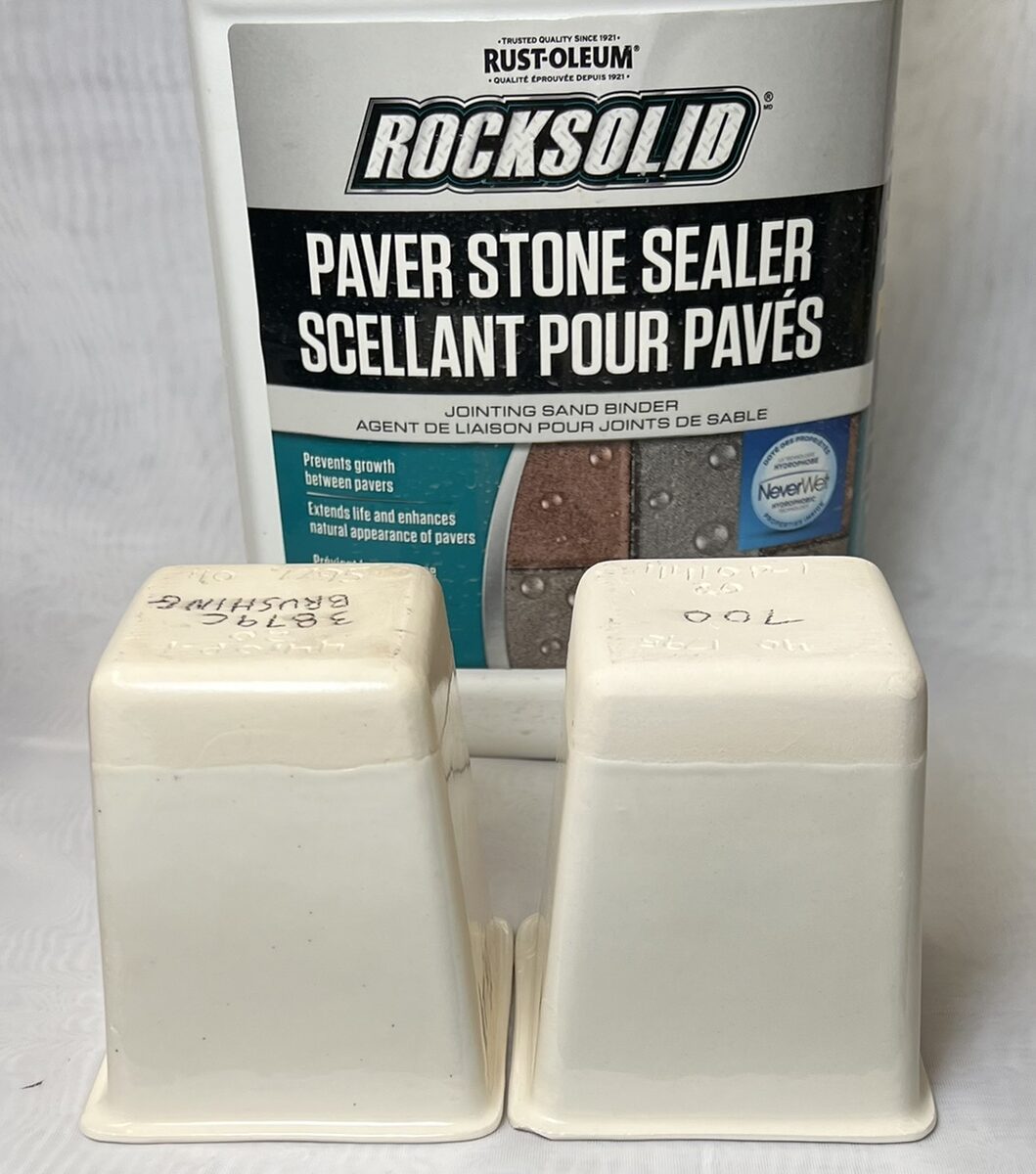 Silicone sealer on pottery planters