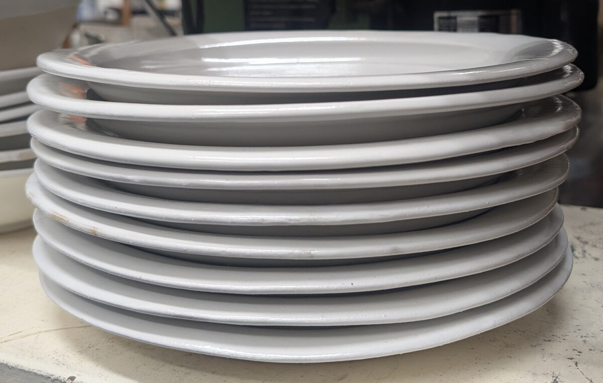 Plates have warped in the firing