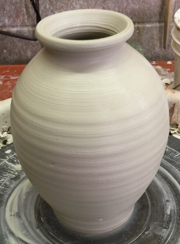 Vase made from pure #6 Tile kaolin