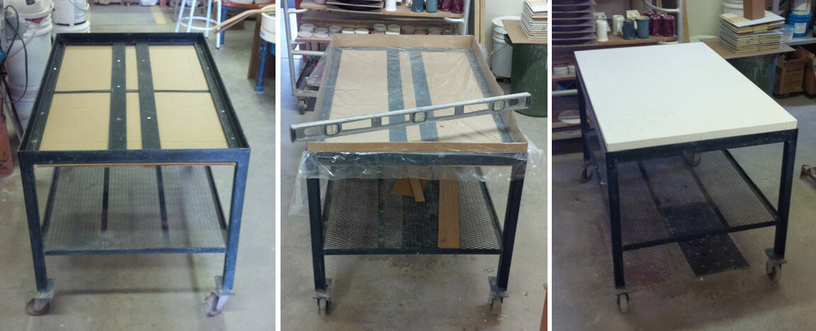 A plaster table A plaster table