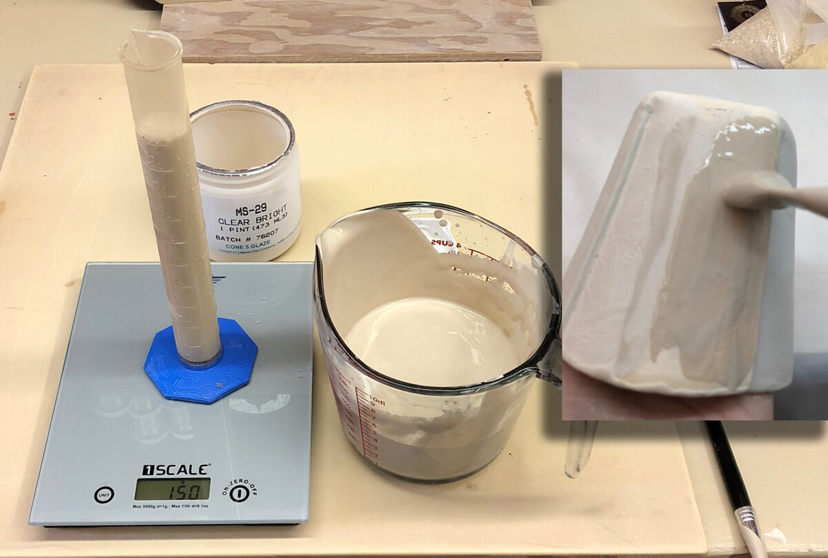 Attempts to use a glaze that is too thick
