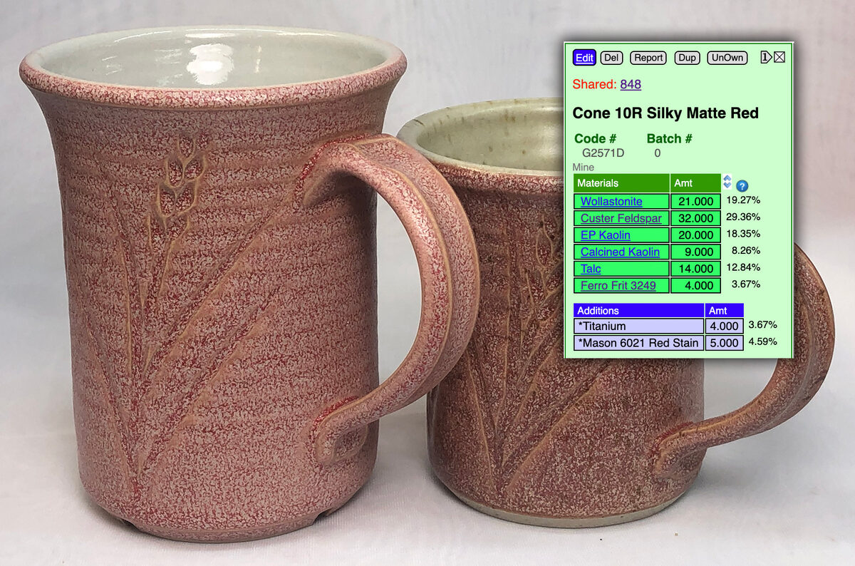 An eye-popping red variegated cone 10R mug