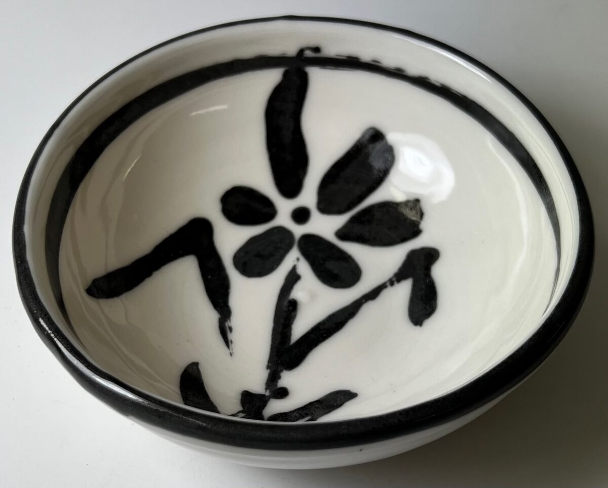 Black underglazed bowl