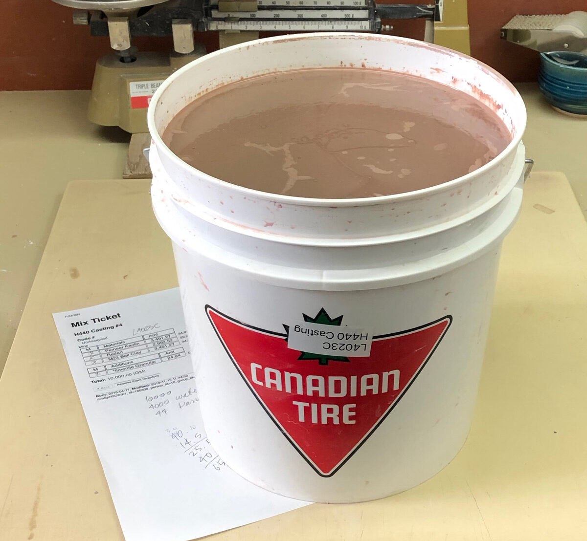 14kg of ceramic casting slip