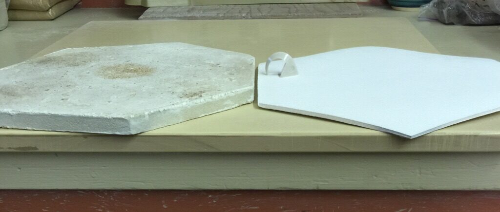 A zircon kiln shelf