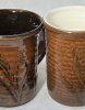 The same glaze on black stoneware and porcelain