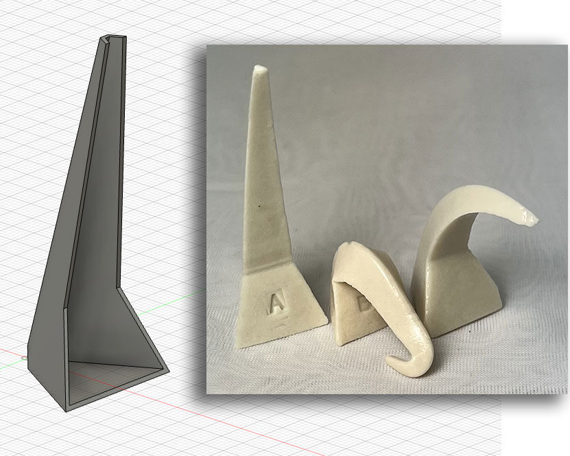 Pyrometric cone mold
