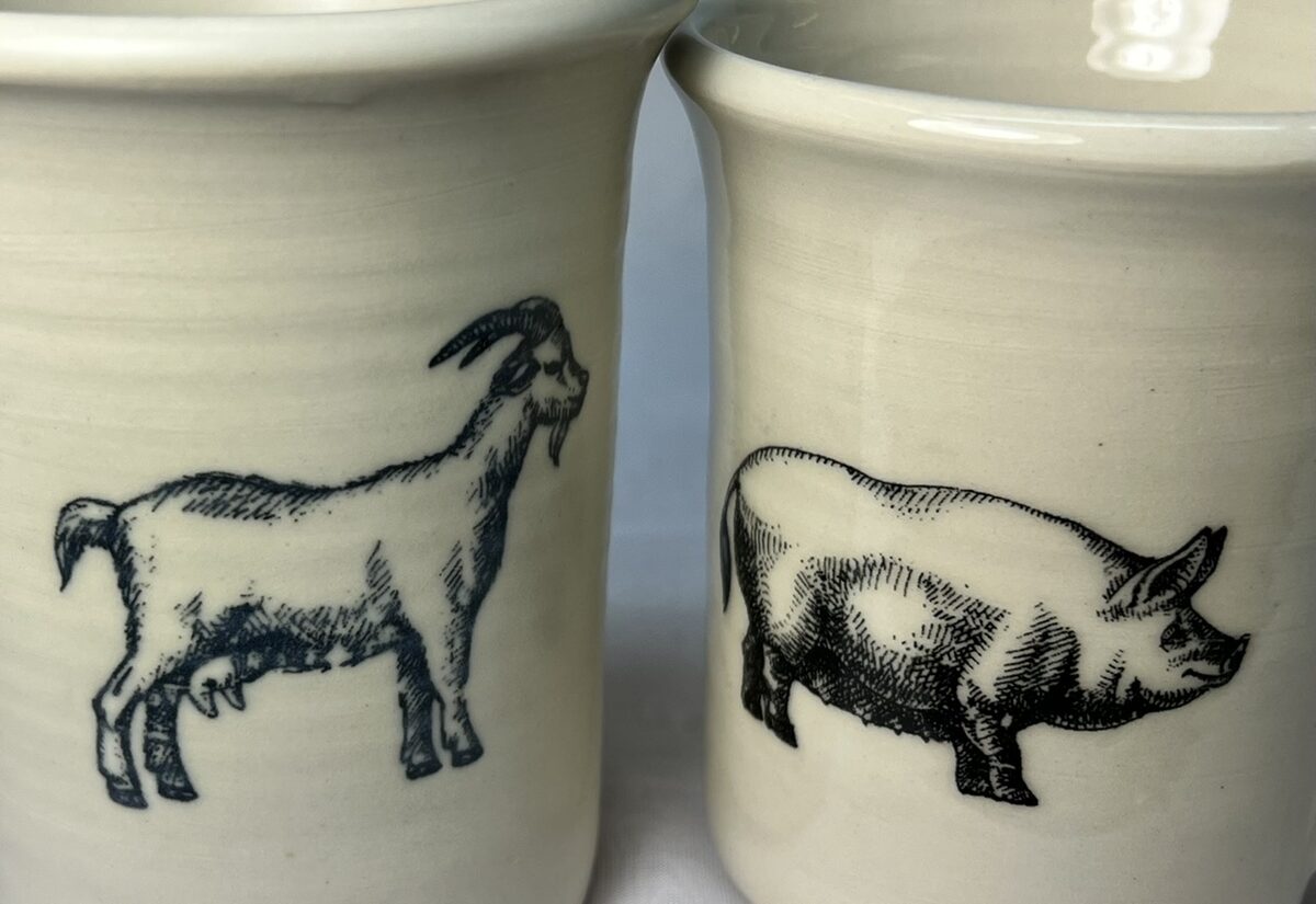Tissue transfers with transparent glaze