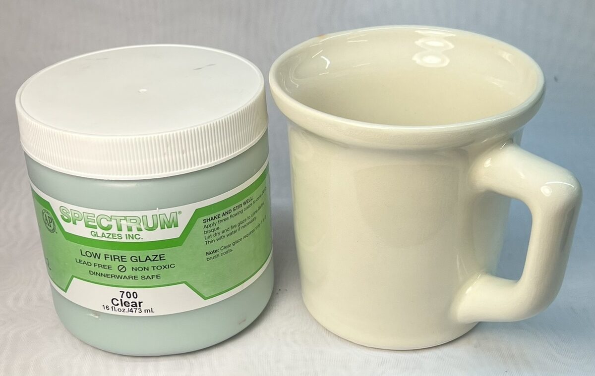 Transparent glazed mug and jar