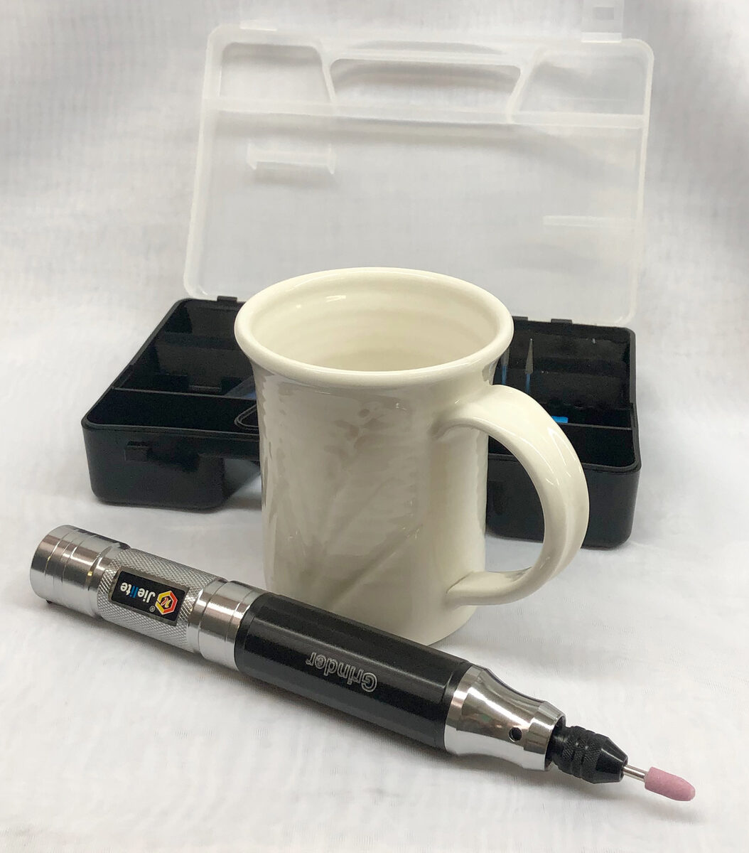 A battery-powered mini grinding pen that can grind ceramic