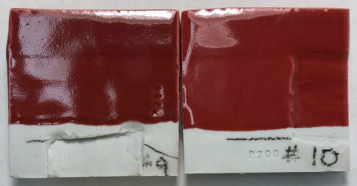 Blood red at cone 10R without copper