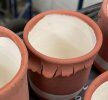 A glaze is peeling on drying