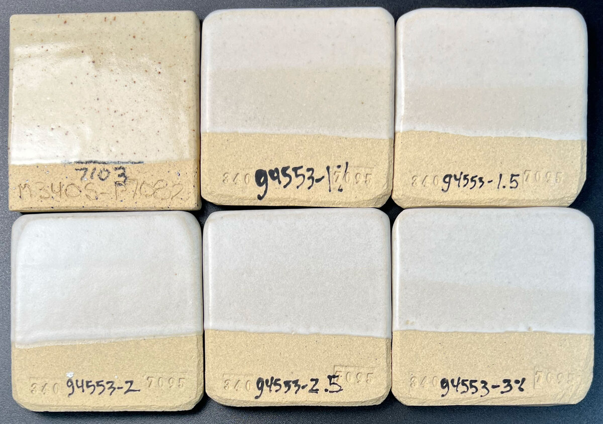 Calcined alumina addition to G2934 matte